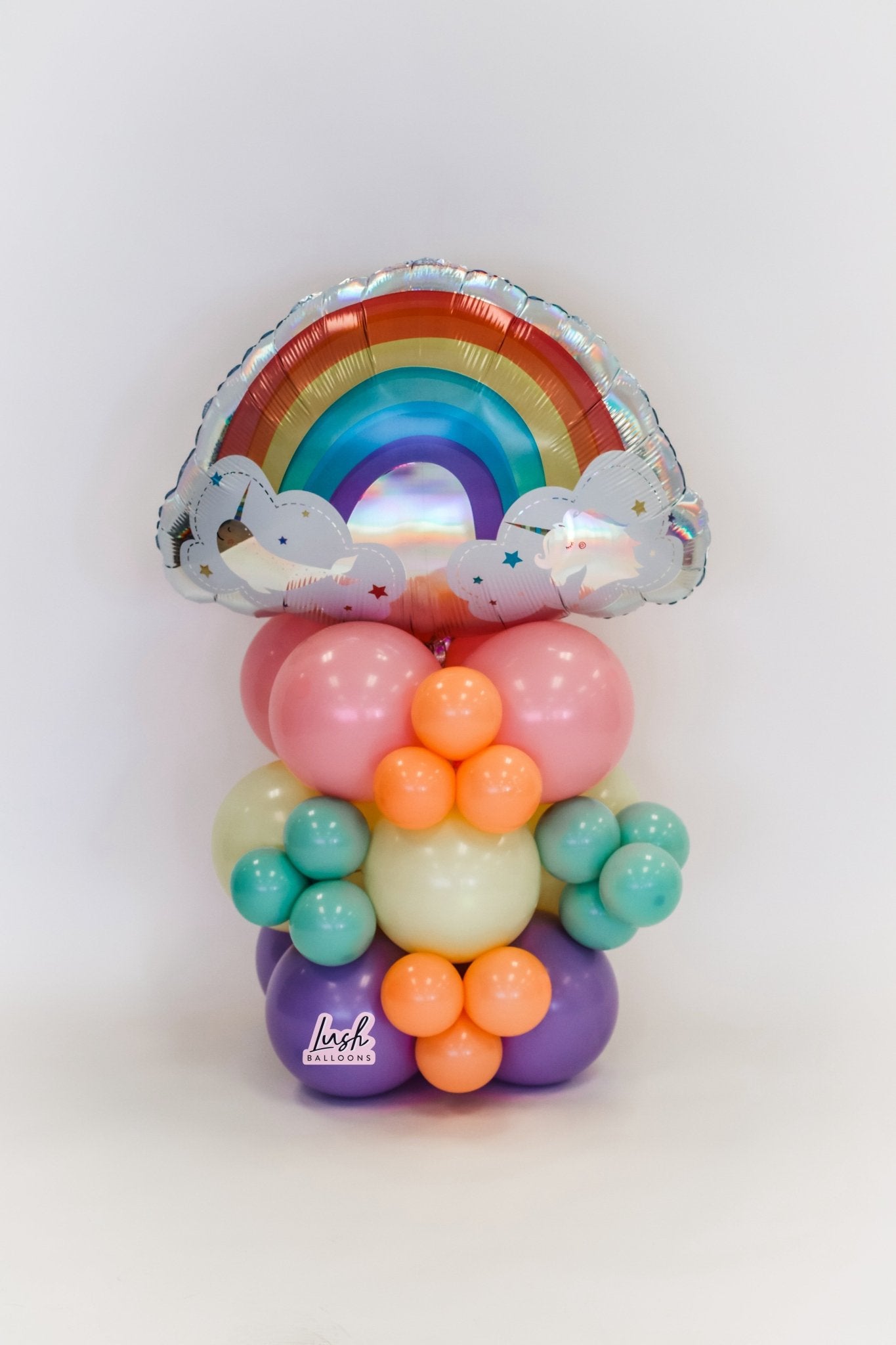 Pastel Rainbow Bouquet - Lush Balloons